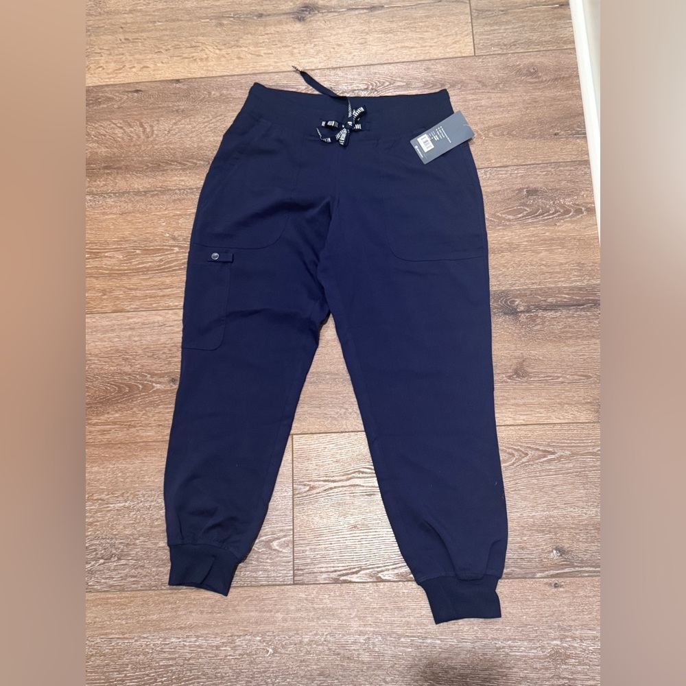 Med Couture scrub pants. Joggers. New with tags. Navy blue. Size Small